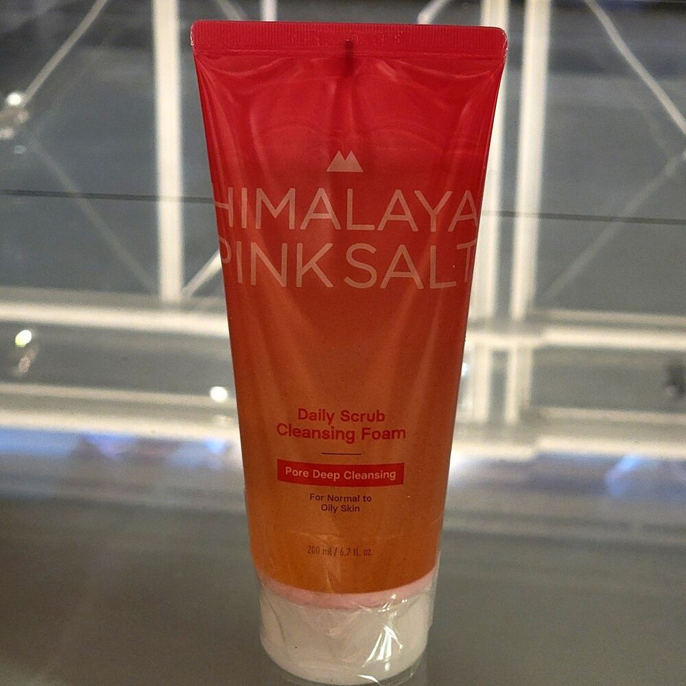 Himalaya Pink Salt Daily Scrub Deep Cleansing Foam Face Wash Salicylic Acid